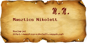 Masztics Nikolett névjegykártya